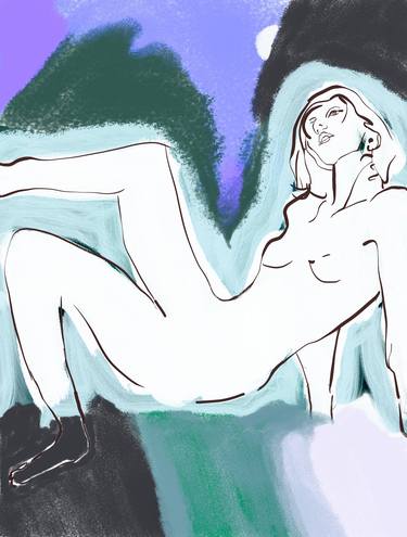 Print of Nude Digital by Beate Tubach