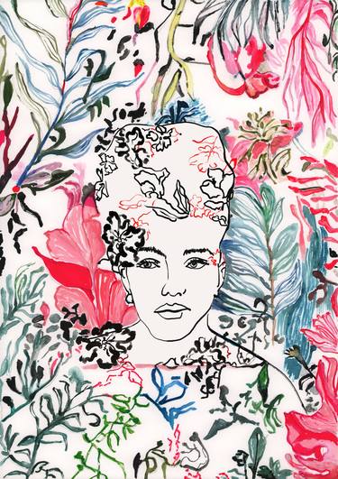 Print of Figurative Floral Mixed Media by Beate Tubach