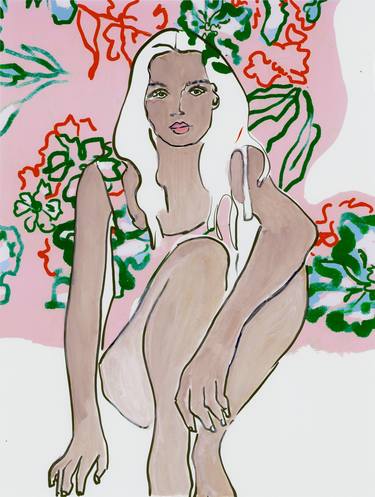 Original Figurative Nude Mixed Media by Beate Tubach