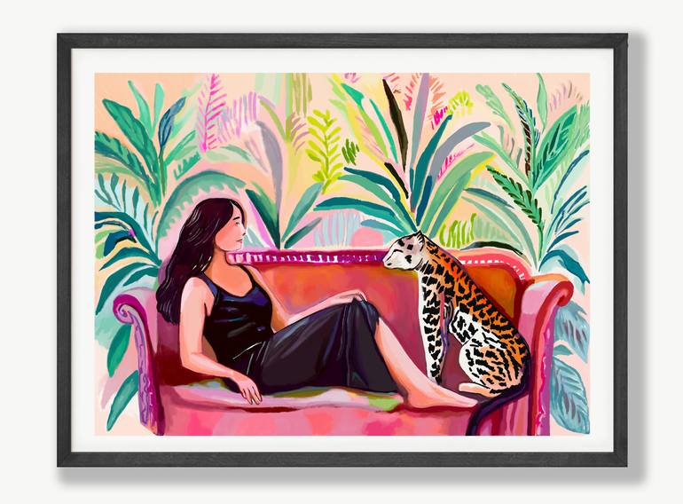 Original Contemporary Cats Digital by Beate Tubach