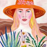Portrait With Summer Hat #2 by Beate Tubach