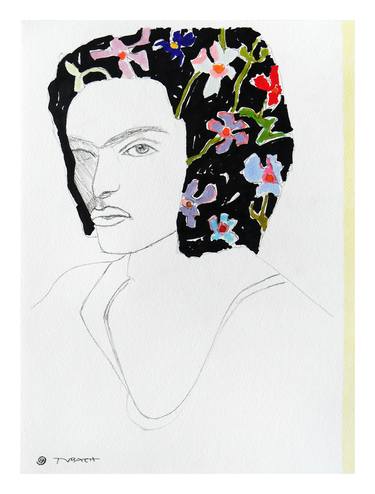 Original Expressionism Portrait Drawings by Beate Tubach