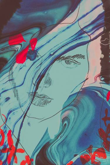 Original Expressionism Portrait Digital by Beate Tubach