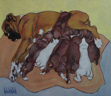 Print of Impressionism Dogs Paintings by Claudio Barake