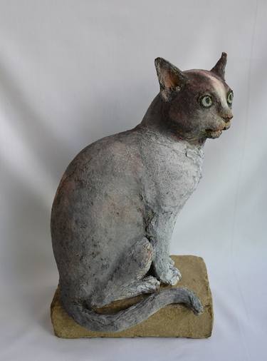 Original Cats Sculpture by Claudio Barake