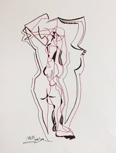 Original Fine Art Nude Drawings by Micky Jansen