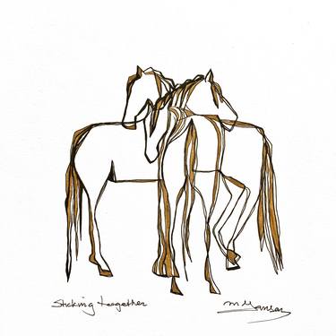 Original Horse Drawings by Micky Jansen