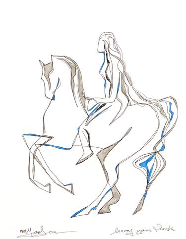 Original Horse Drawings by Micky Jansen