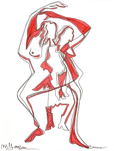 Original Abstract Women Drawings by Micky Jansen