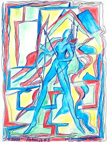Print of Abstract Women Drawings by Micky Jansen