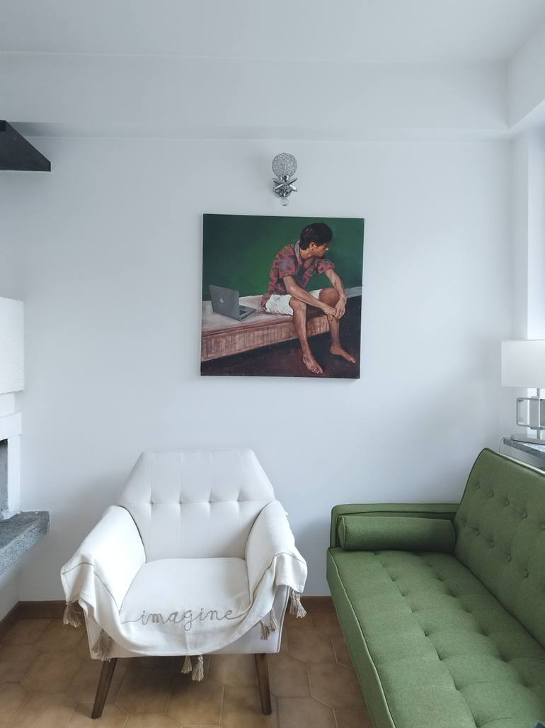 Original Figurative People Painting by Mennato Tedesco