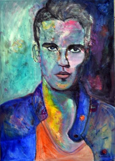 Original Expressionism Men Paintings by Nathalie vareille-sorbac