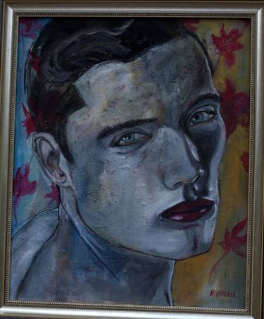 Original Expressionism Portrait Paintings by Nathalie vareille-sorbac