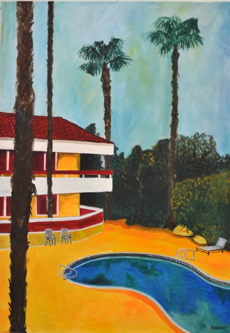 PAYSAGE AVEC PISCINE Painting by vareille-sorbac vareille-sorbac