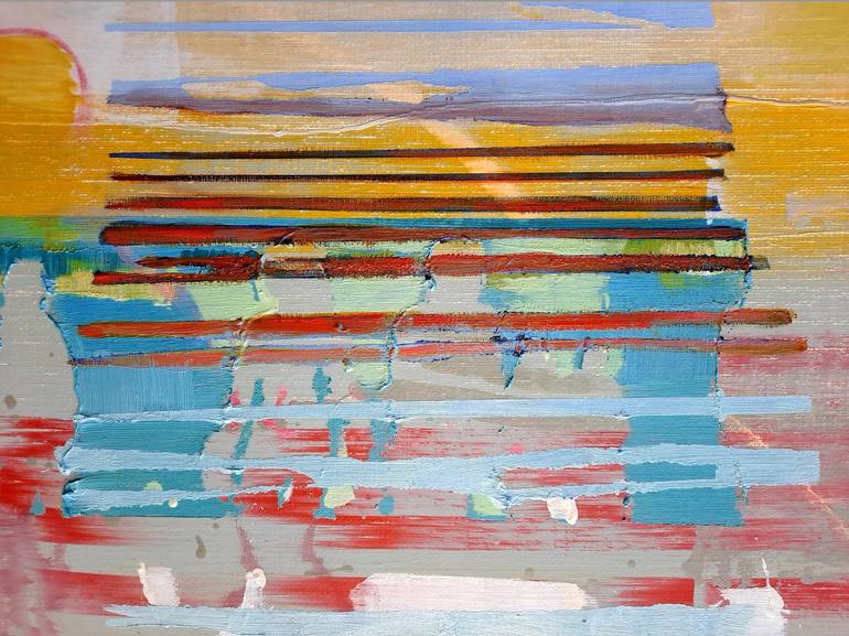 Original Abstract Landscape Painting by Bea Bozon-Esselink