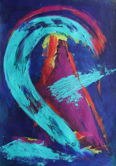 Original Abstract Expressionism Abstract Painting by Teo Spiller