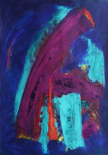 Original Abstract Expressionism Abstract Painting by Teo Spiller