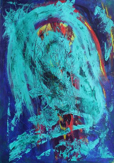 Original Abstract Expressionism Abstract Painting by Teo Spiller