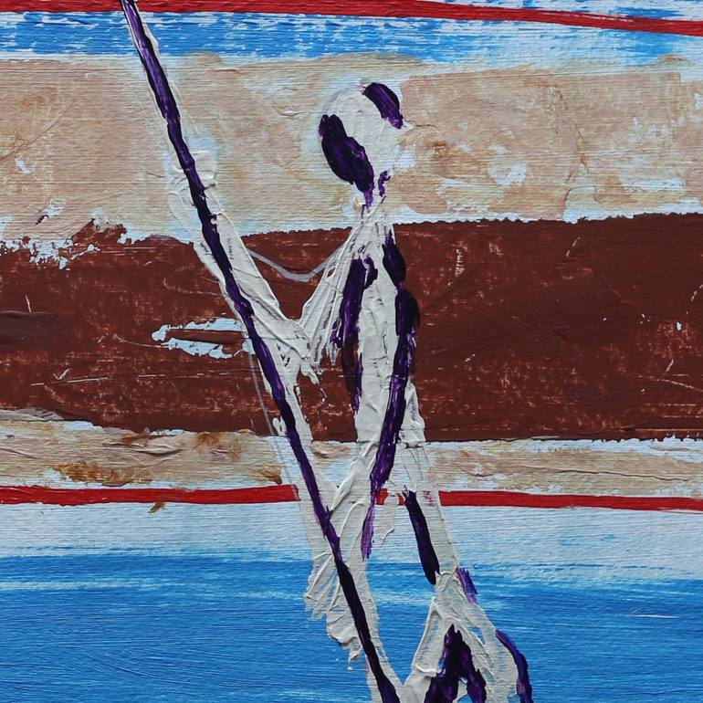 Original Abstract Expressionism Classical Mythology Painting by Teo Spiller