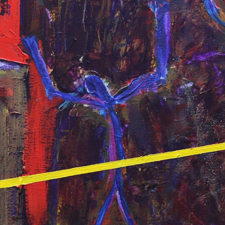 Original Abstract Expressionism Classical Mythology Painting by Teo Spiller