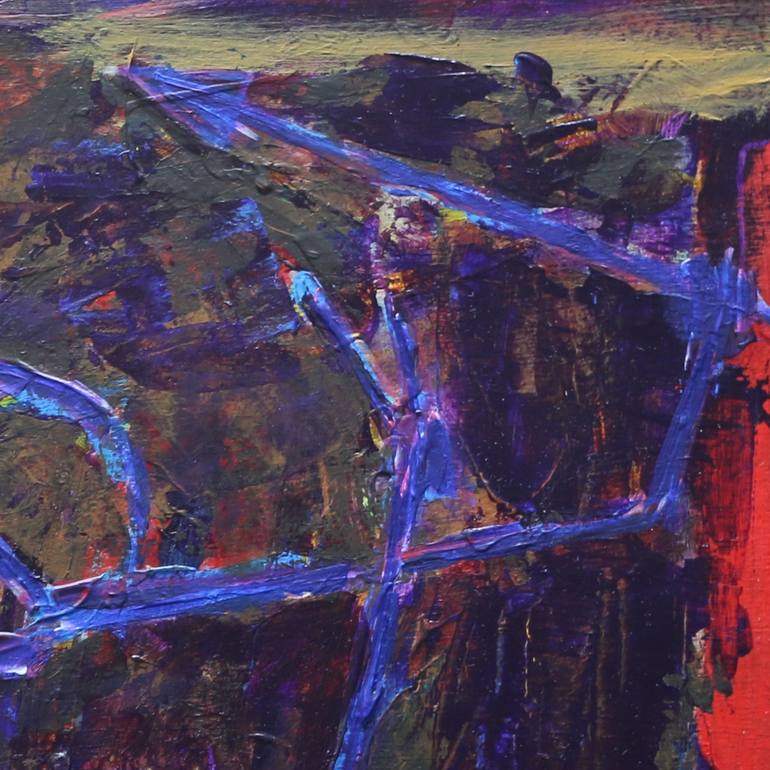 Original Abstract Expressionism Classical Mythology Painting by Teo Spiller