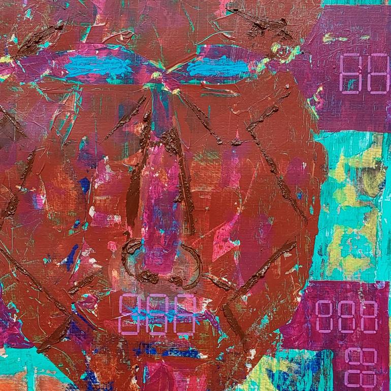 Original Abstract Expressionism Classical Mythology Painting by Teo Spiller