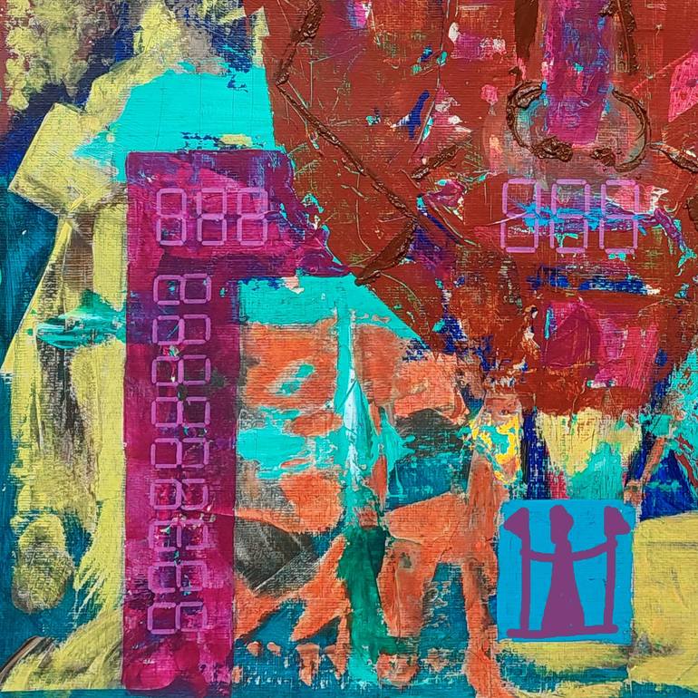 Original Abstract Expressionism Classical Mythology Painting by Teo Spiller