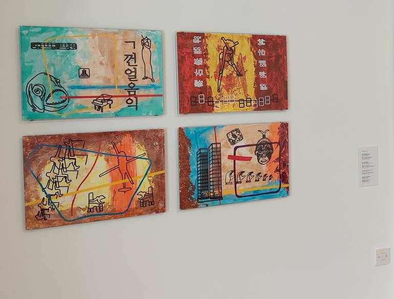 Original Abstract Expressionism Abstract Mixed Media by Teo Spiller