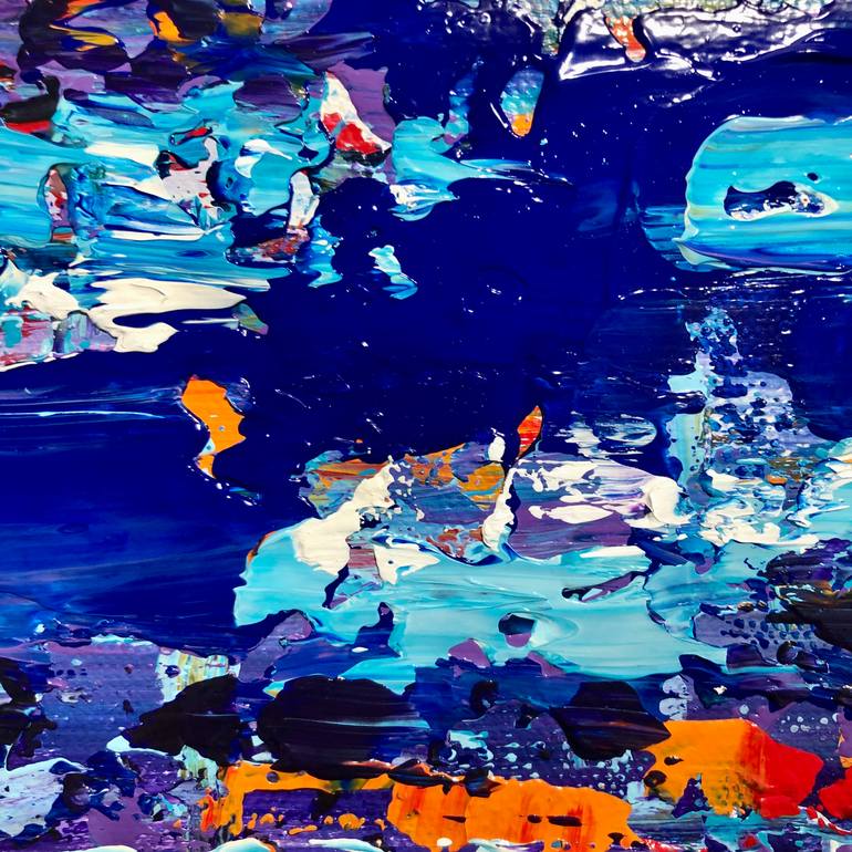 Original Abstract Seascape Painting by Cristina Stefan