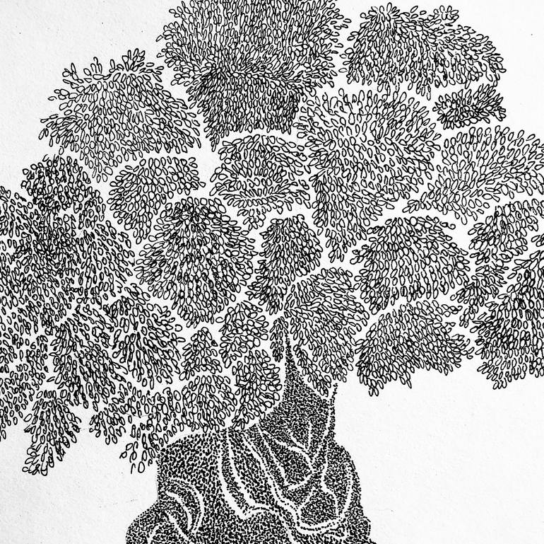 Original Impressionism Tree Drawing by Cristina Stefan