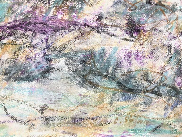Original Abstract Landscape Mixed Media by Cristina Stefan