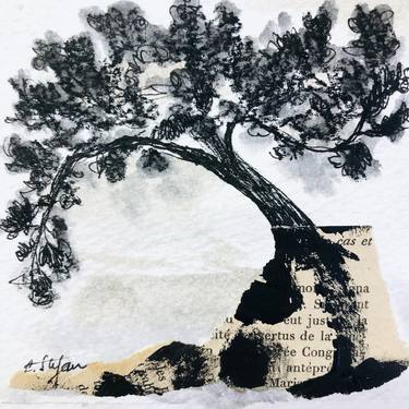 Print of Tree Mixed Media by Cristina Stefan