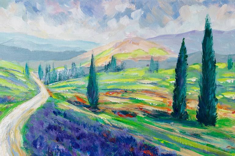 Original Impressionism Landscape Painting by Cristina Stefan
