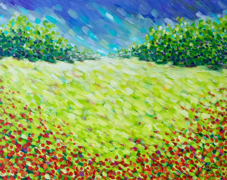 Print of Abstract Expressionism Landscape Paintings by Cristina Stefan