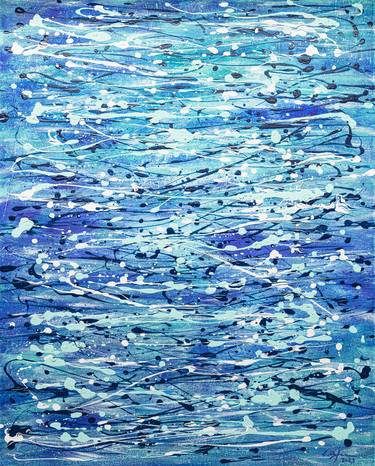 Original Abstract Water Painting by Cristina Stefan