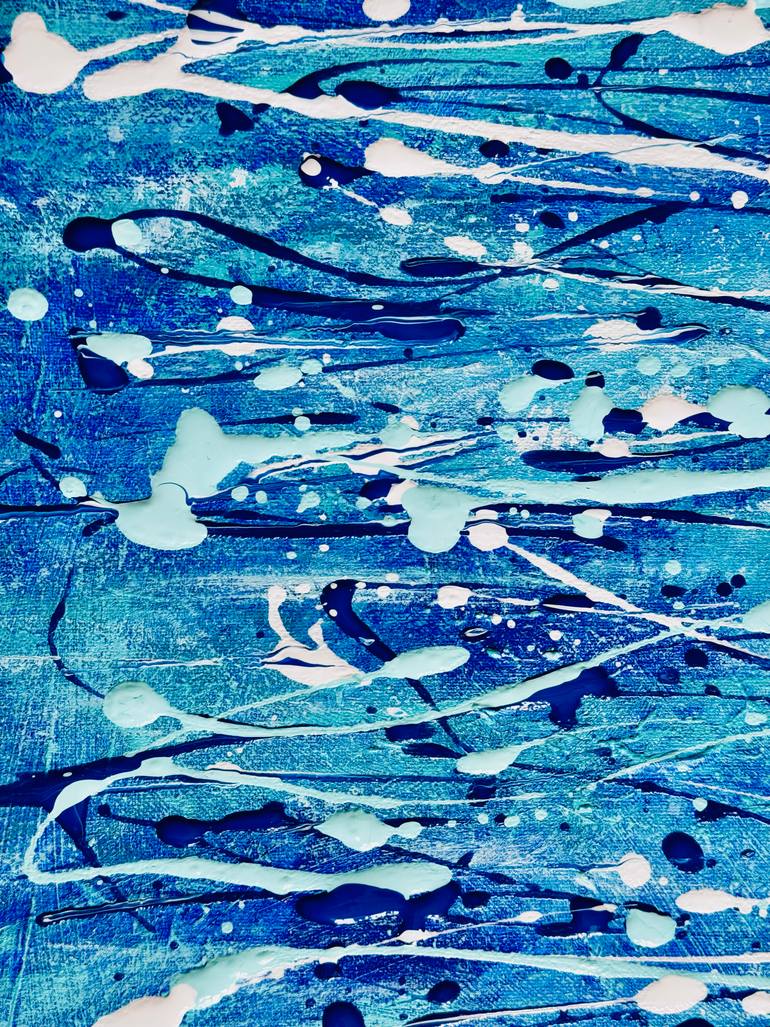 Original Abstract Water Painting by Cristina Stefan