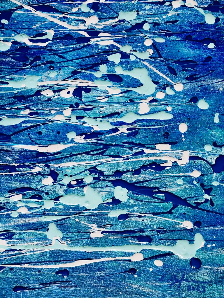 Original Abstract Water Painting by Cristina Stefan