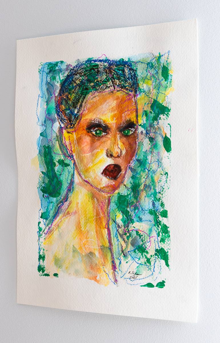 Original Contemporary Women Mixed Media by Cristina Stefan