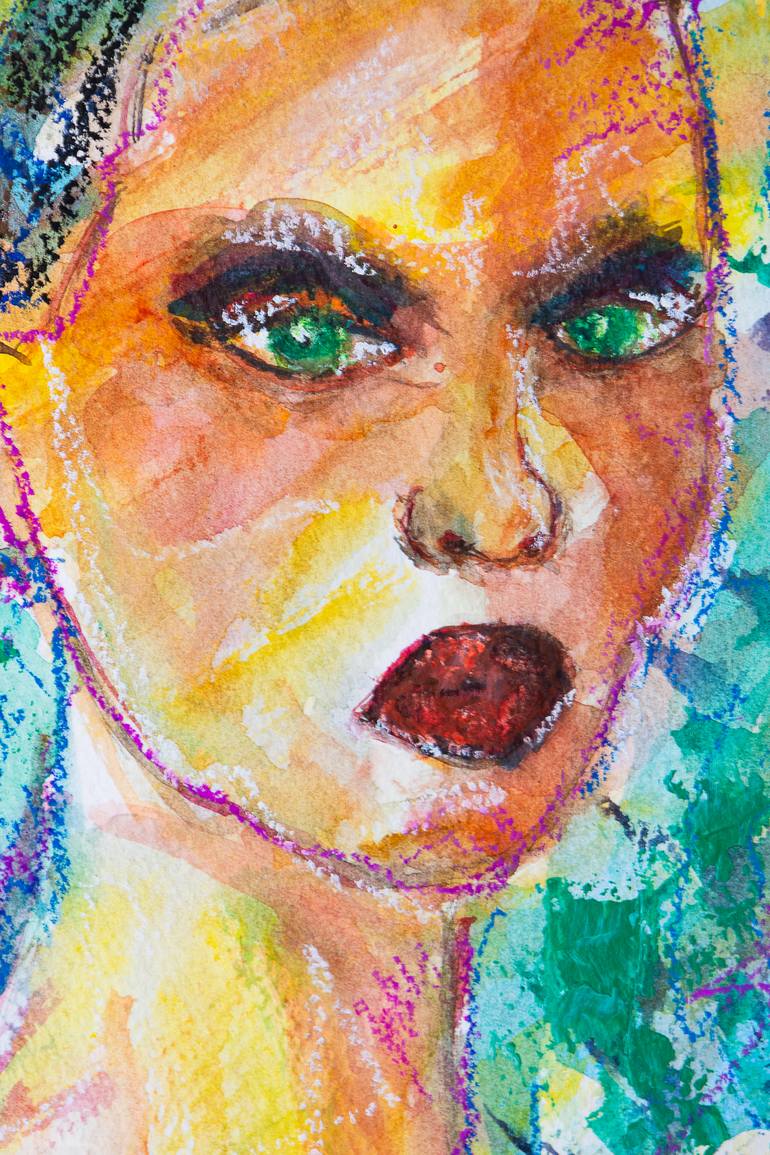Original Contemporary Women Mixed Media by Cristina Stefan