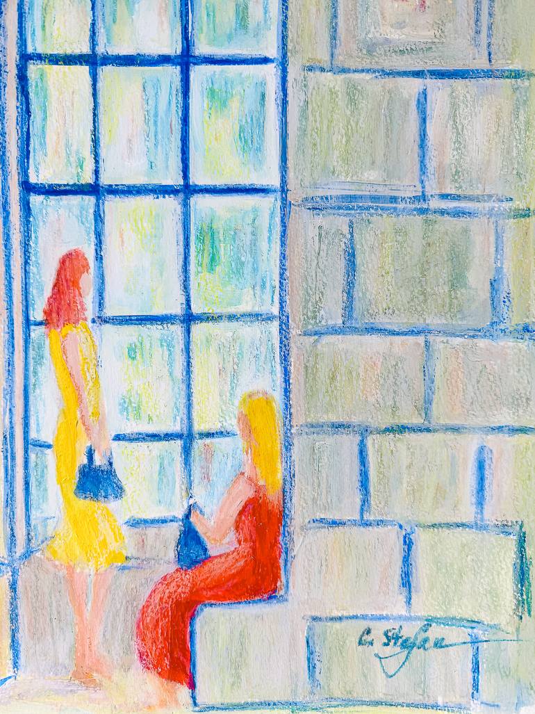 Original Abstract Expressionism Women Mixed Media by Cristina Stefan