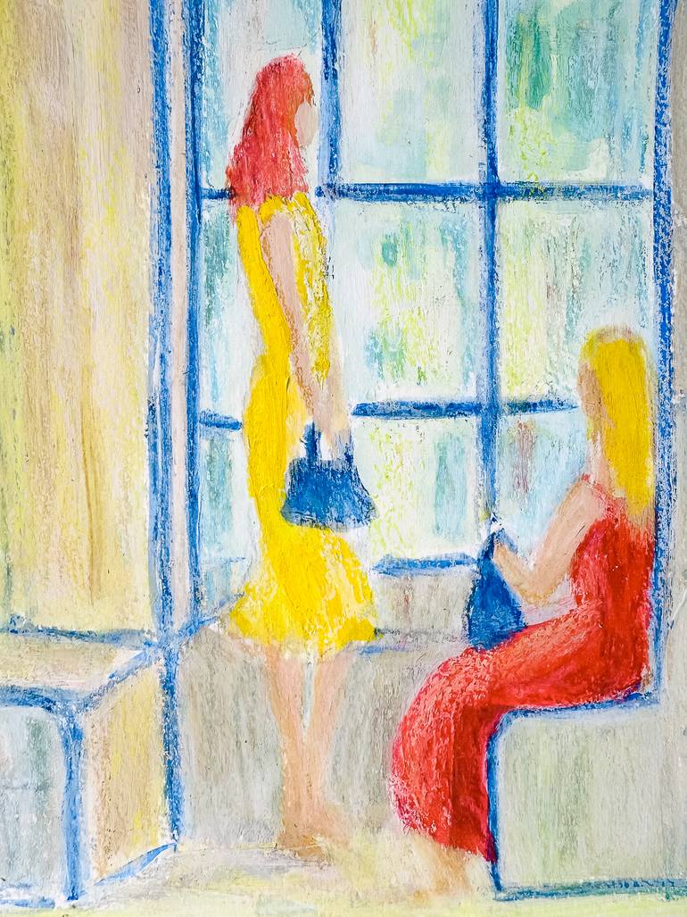 Original Abstract Expressionism Women Mixed Media by Cristina Stefan
