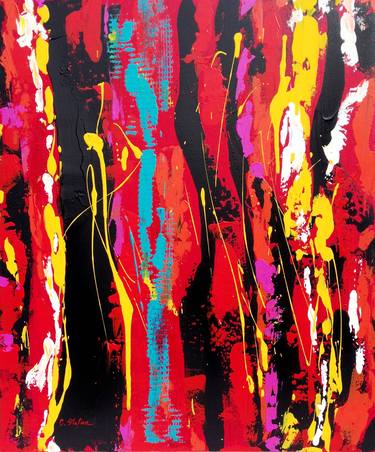 Original Abstract Expressionism Abstract Paintings by Cristina Stefan