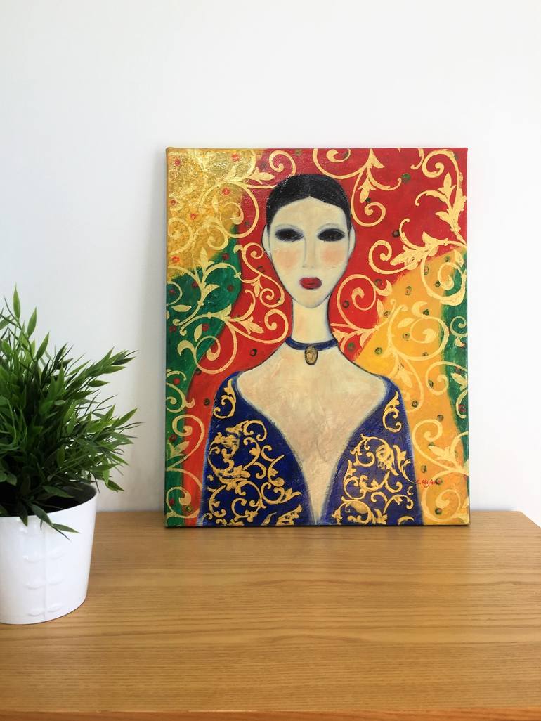 Original Expressionism Fashion Painting by Cristina Stefan