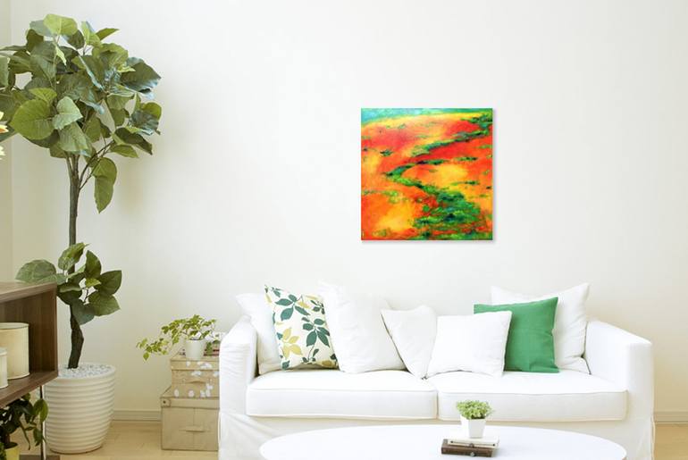 Original Expressionism Landscape Painting by Cristina Stefan