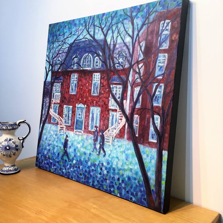 Original Impressionism Cities Painting by Cristina Stefan