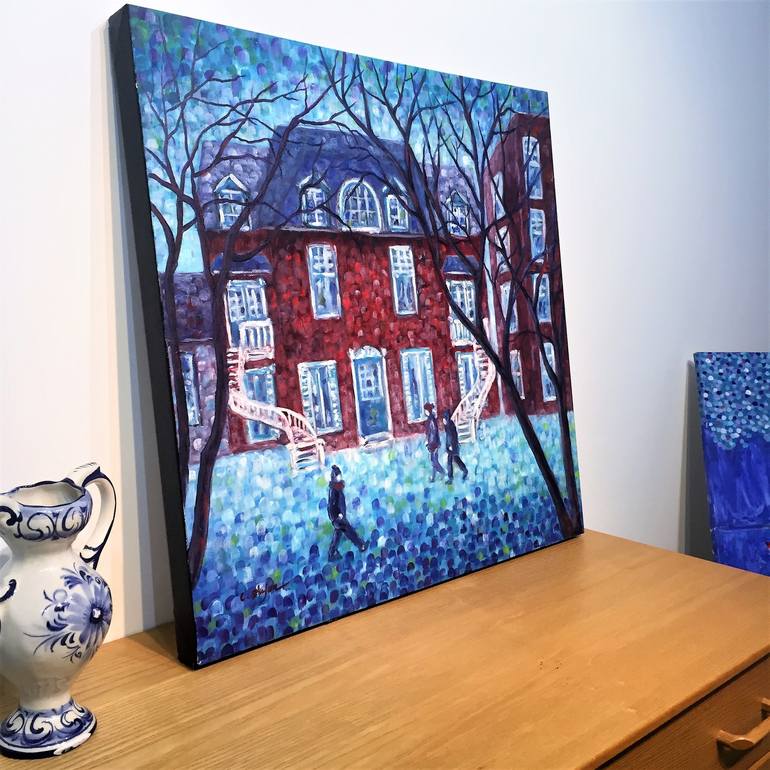 Original Impressionism Cities Painting by Cristina Stefan