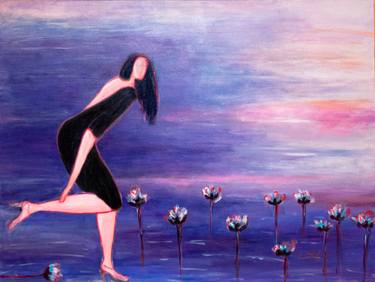 Woman with water lilies thumb
