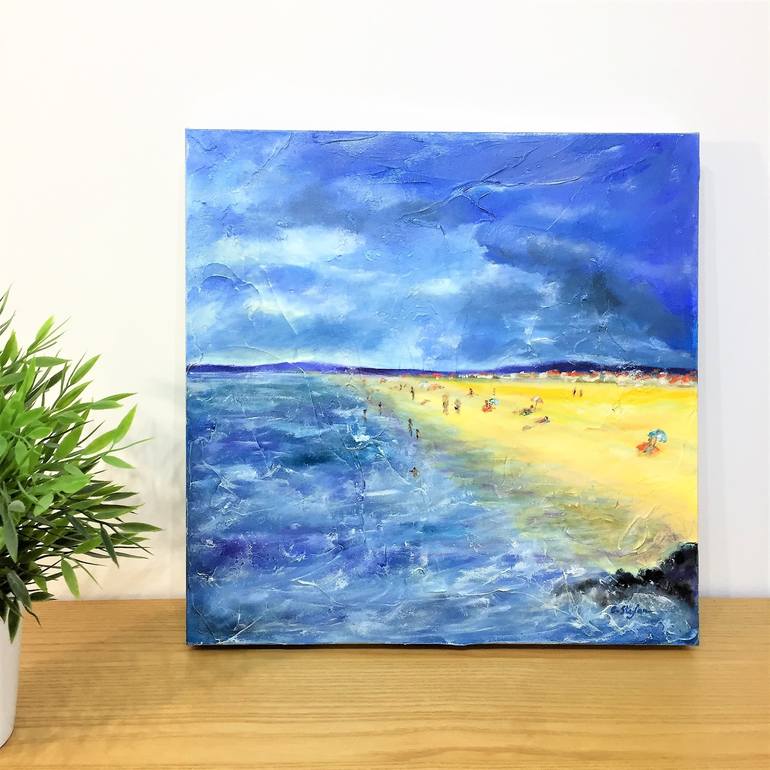 Original Beach Painting by Cristina Stefan