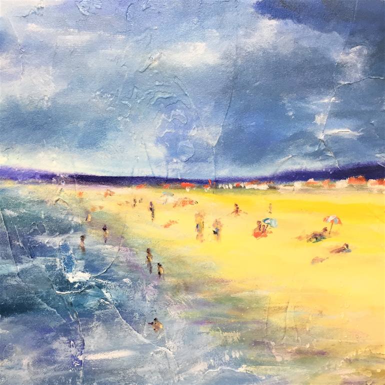 Original Beach Painting by Cristina Stefan