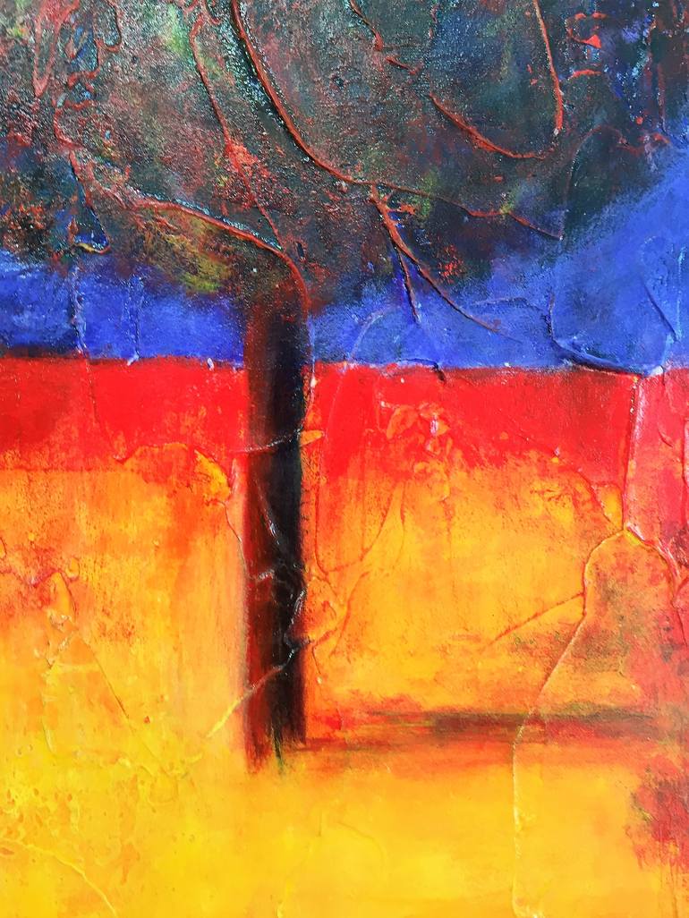 Original Expressionism Tree Painting by Cristina Stefan